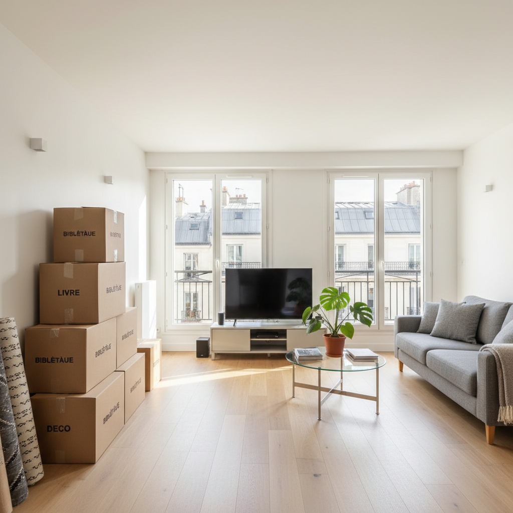 Appartement moderne en cours de débarras organisé à Levallois-Perret.