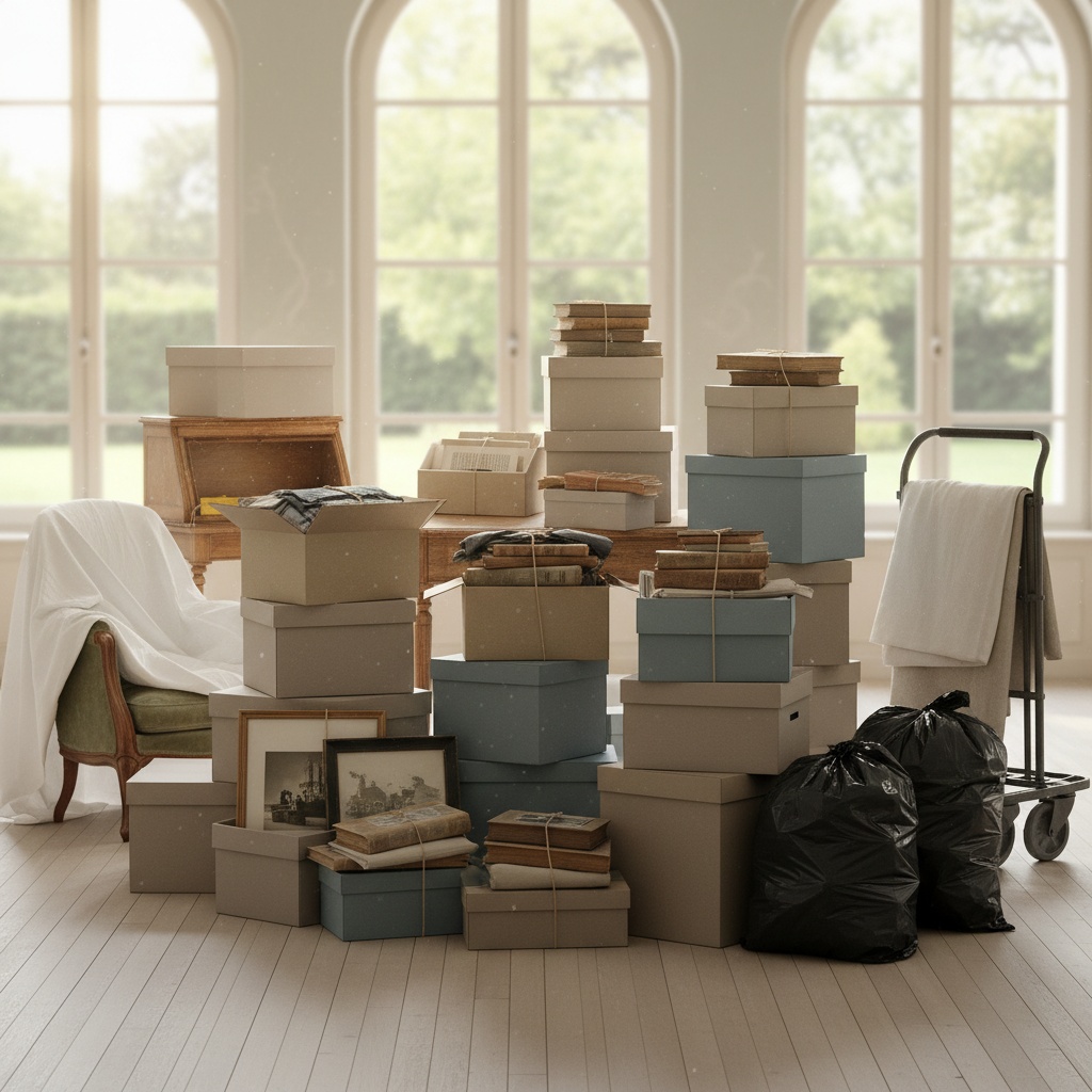 Illustration d'un débarras suite à une succession