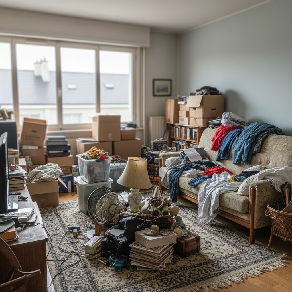 Le même appartement vide et propre après notre intervention