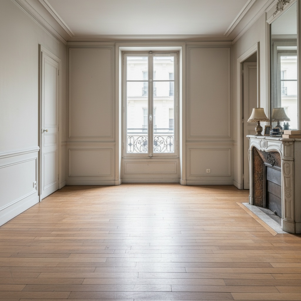 Même appartement vide et propre après l'intervention de Débarras Professionnels