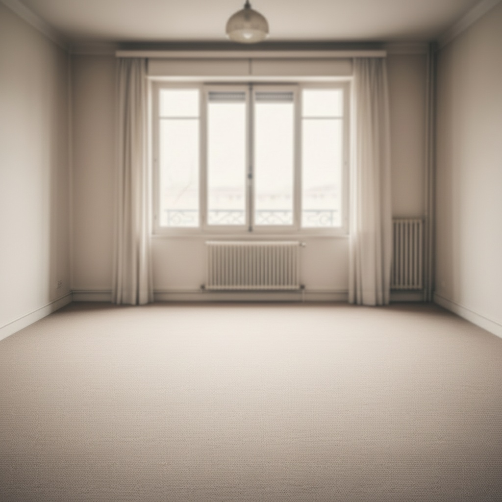 Même appartement vide et propre après l'intervention