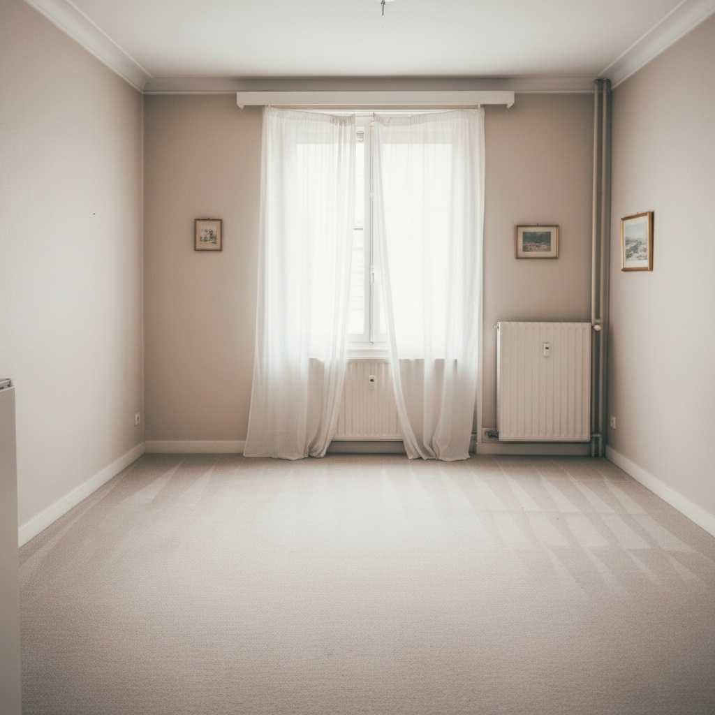 Le même appartement à Montreuil, vide et propre après notre intervention