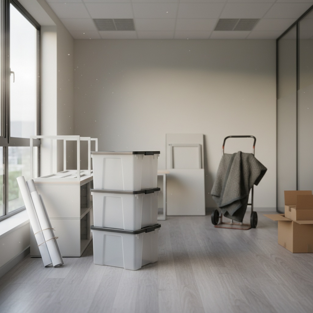 Illustration d'un local professionnel à vider