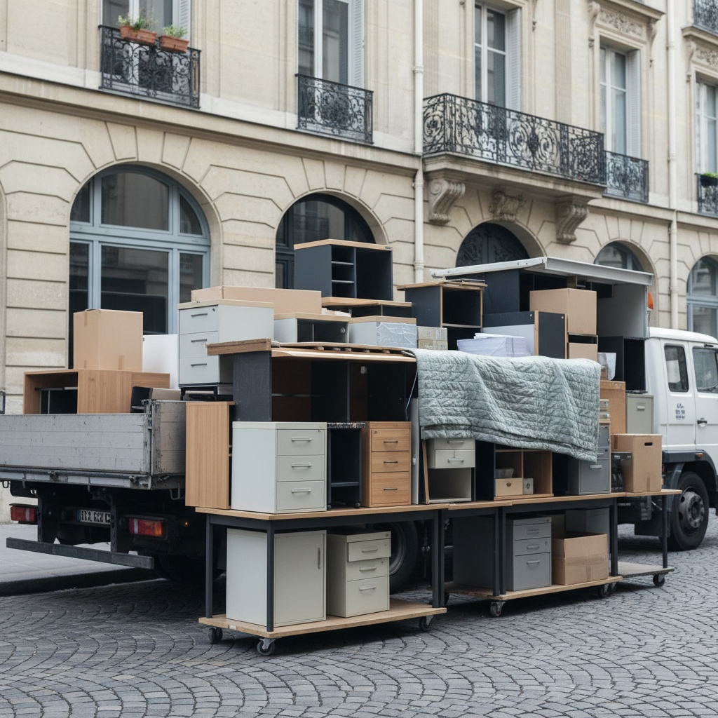 Évacuation de mobilier de bureau dans le quartier Odéon