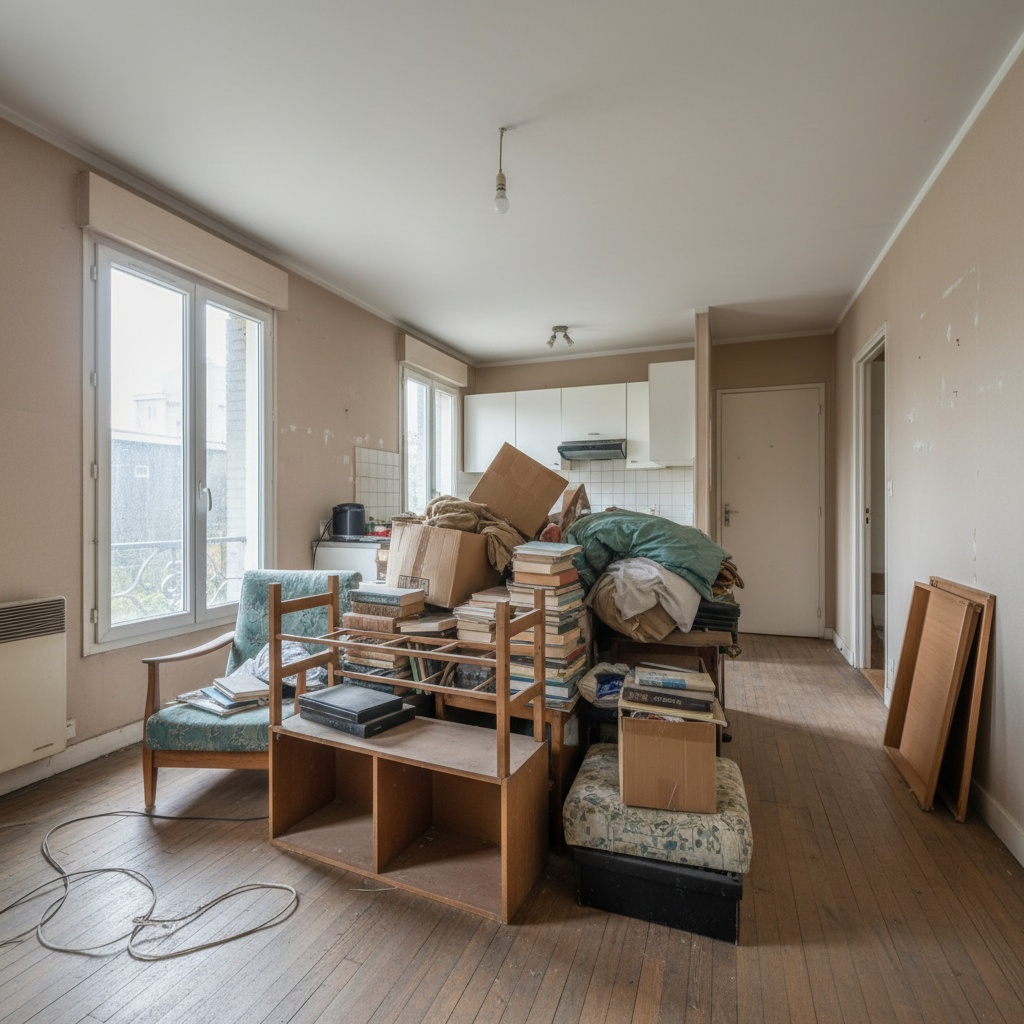 Illustration d'un appartement typique à vider