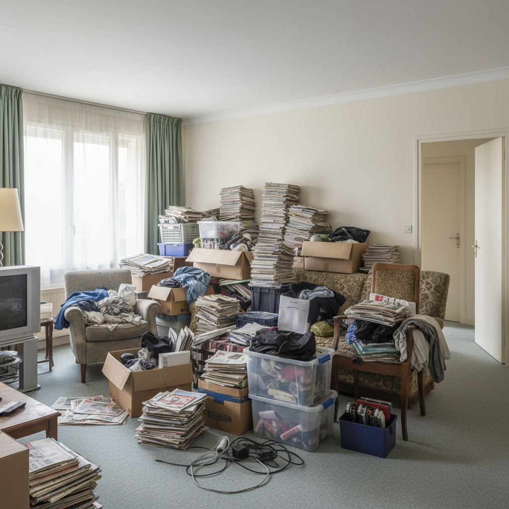 Appartement encombré à Rueil-Malmaison avant notre intervention