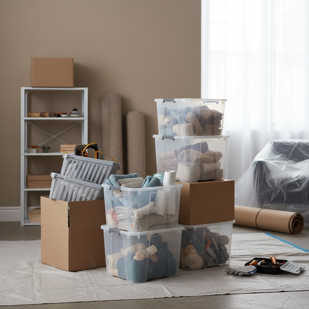 Désencombrement d'un appartement avant des travaux de rénovation