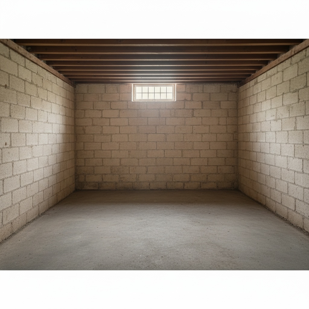 Photo de la même cave parisienne, vide et propre après notre intervention