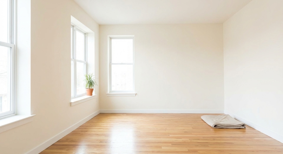 Pièce vide et propre après intervention de débarras professionnel