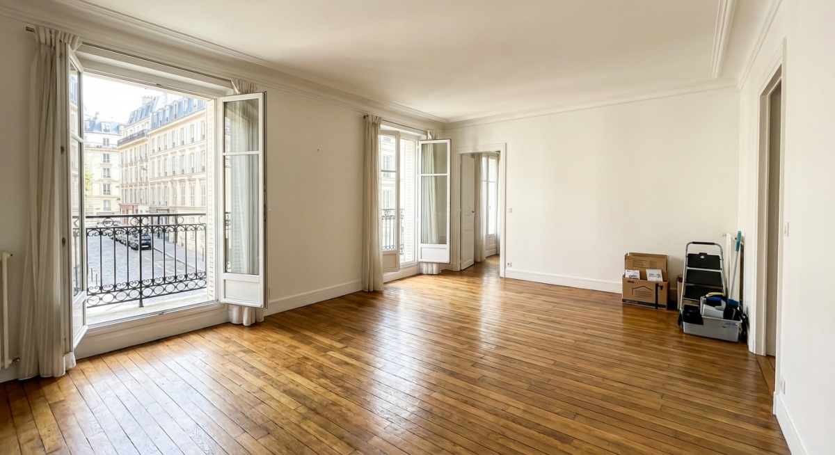 Appartement vidé et nettoyé après intervention de débarras à Chatou