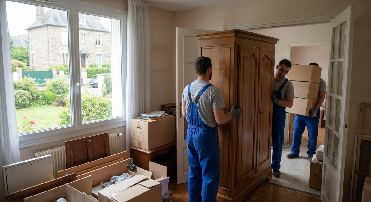 Équipe de débarras professionnelle évacuant une maison à Fontenay-aux-Roses