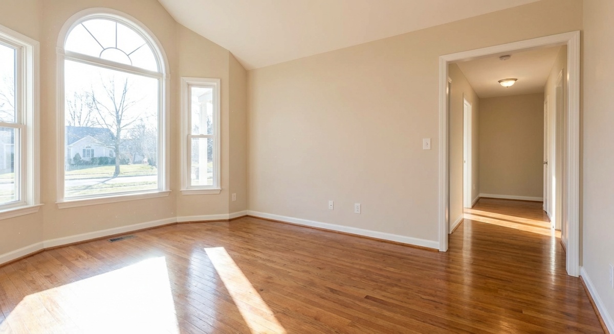 Pièce vide et impeccable après un débarrassage professionnel complet