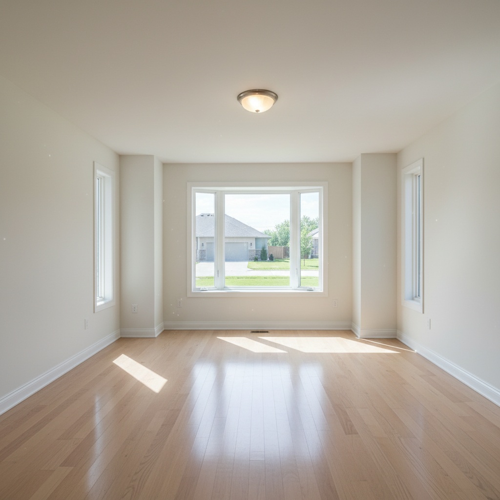 Pièce vide et propre après intervention de débarras professionnel