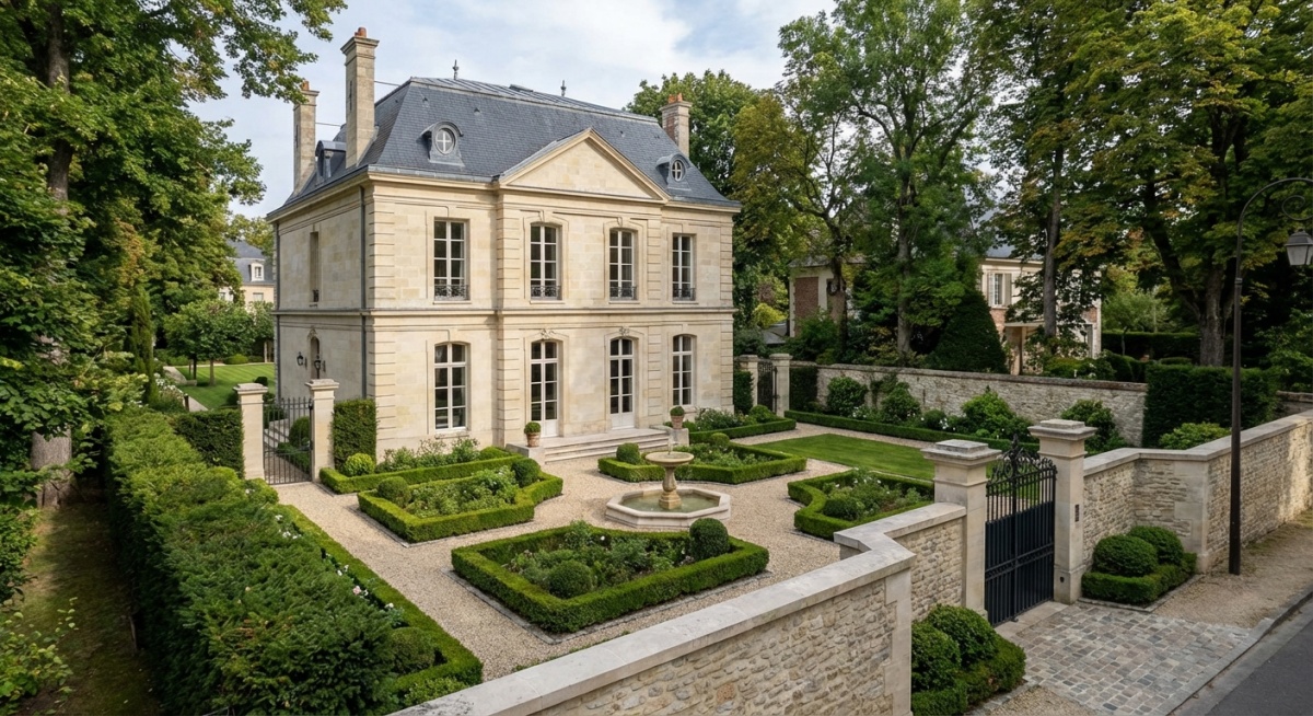 Propriété prestigieuse à Marnes-la-Coquette avec jardin aménagé