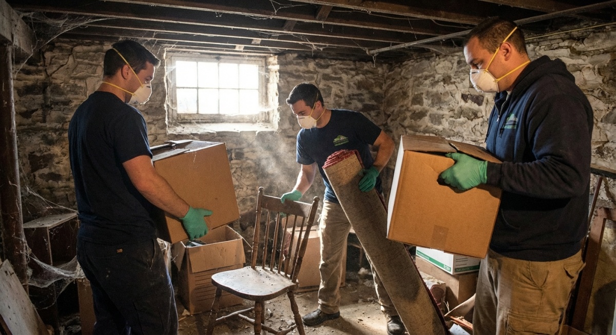 Nettoyage professionnel d'une cave ou grenier à Montmorency