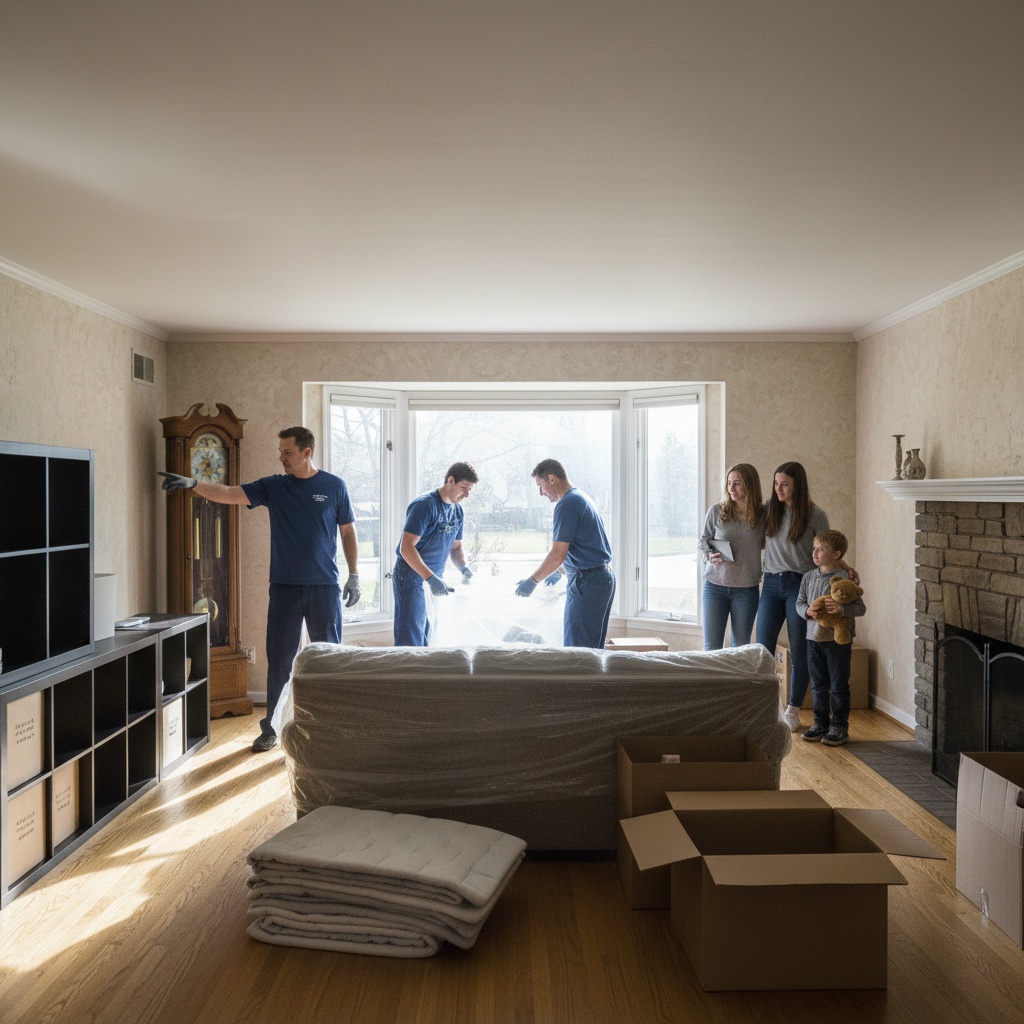 Débarras professionnel d'un salon résidentiel à Neuilly-Plaisance avec respect du bien