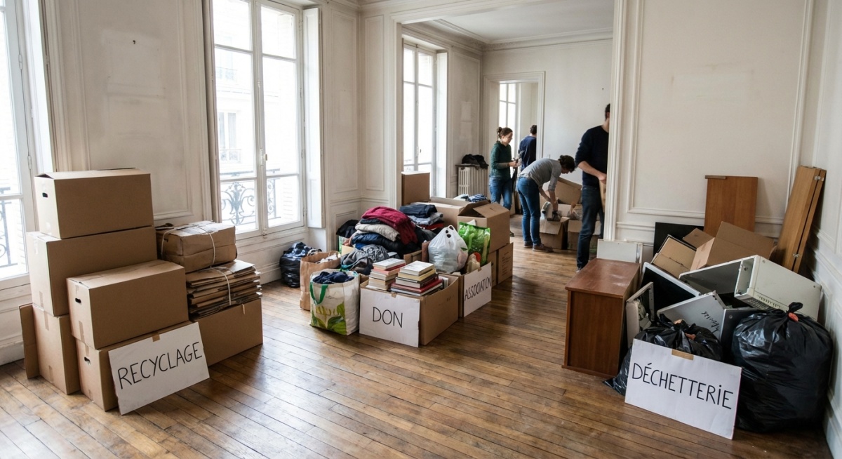 Tri et organisation des affaires lors d'un débarras professionnel à Paris 10ème