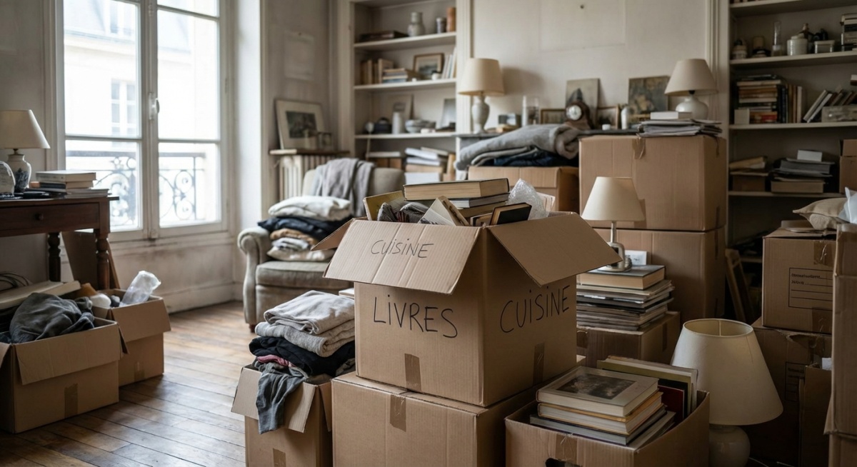 Appartement encombré avant débarras dans le 2ème arrondissement de Paris