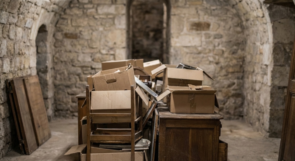 Photo avant - cave encombrée à Paris 4e