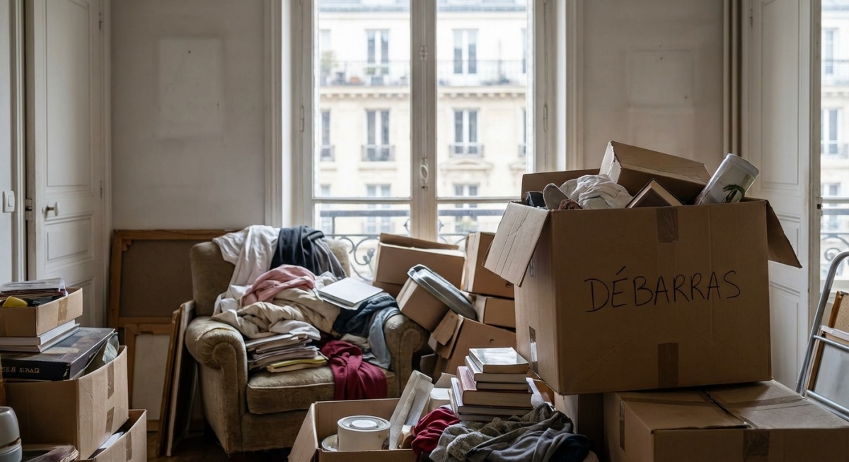 Appartement encombré avant débarras à Paris 10ème