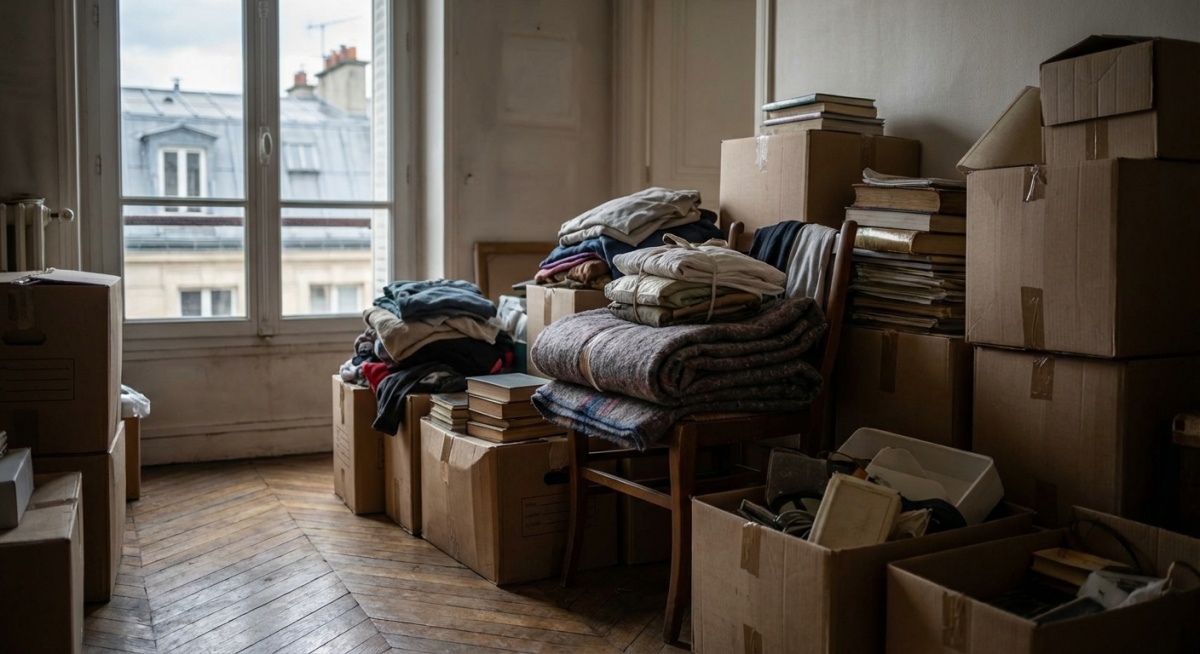 Appartement encombré à Paris 14 avant débarras