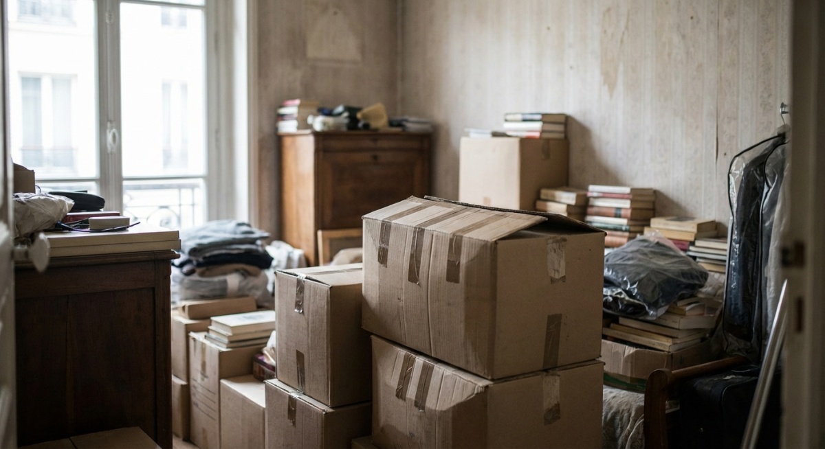 Photo avant débarras - appartement encombré à Paris 20ème