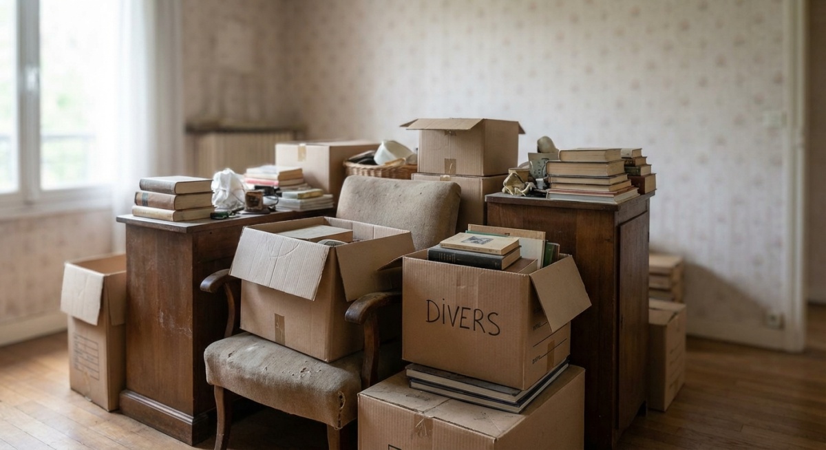 Photo avant débarras - pièce encombrée à Garches