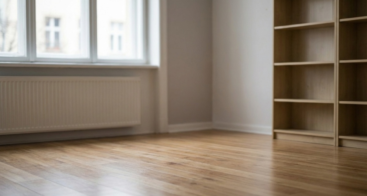 Photo après débarras - salon vide et nettoyé prêt à la location