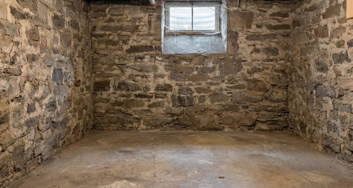 Photo après débarras - cave vide et nettoyée